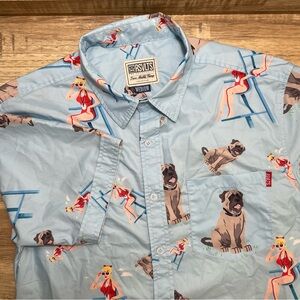 RSVLTS Sandlot Hercules Beast Wendy Peffercorn Button Shirt‎ Mens M Roosevelts